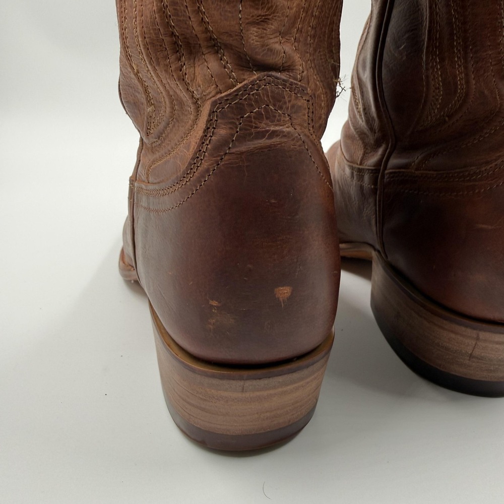 Tecovas Western Boots Mens Size 9D Brown Leather Cowboy Round Toe Pull On 1000 - Picture 9 of 16